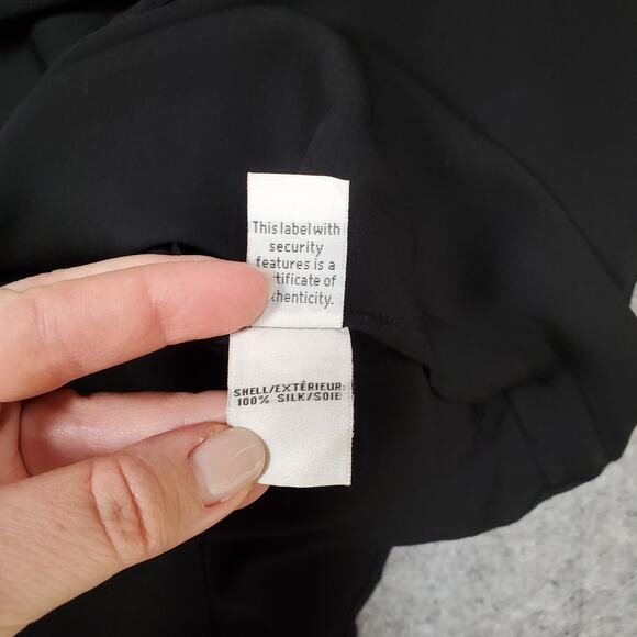 Diane Von Furstenberg Top Womens Small Silk Popover Balloon Long Sleeve Blouse - Picture 4 of 10